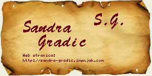 Sandra Gradić vizit kartica